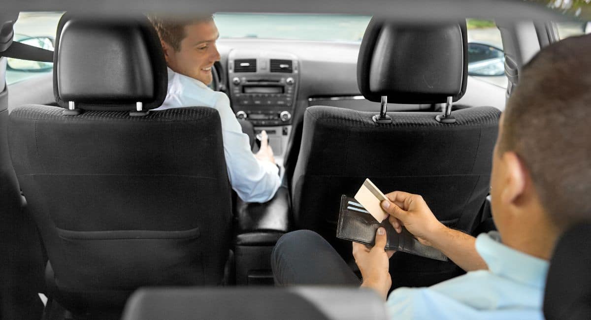 Card machine for taxi