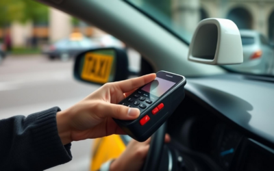 Card machine for taxi