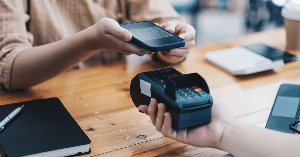 When using a pos device the payment must be processed