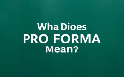 Vad betyder pro forma?