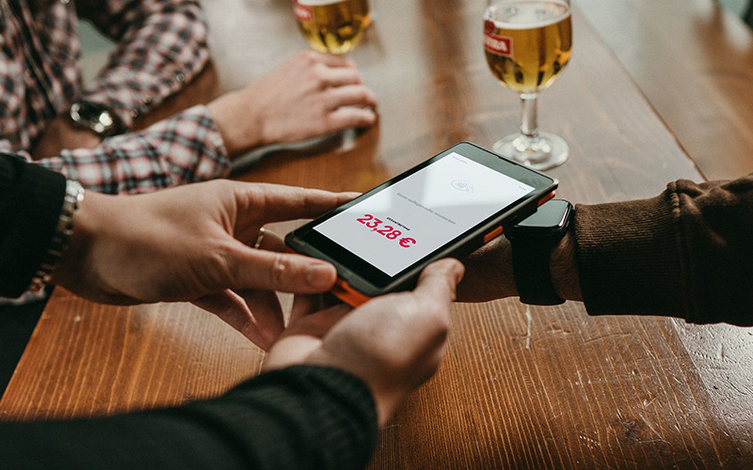 When using a pos device the payment must be processed