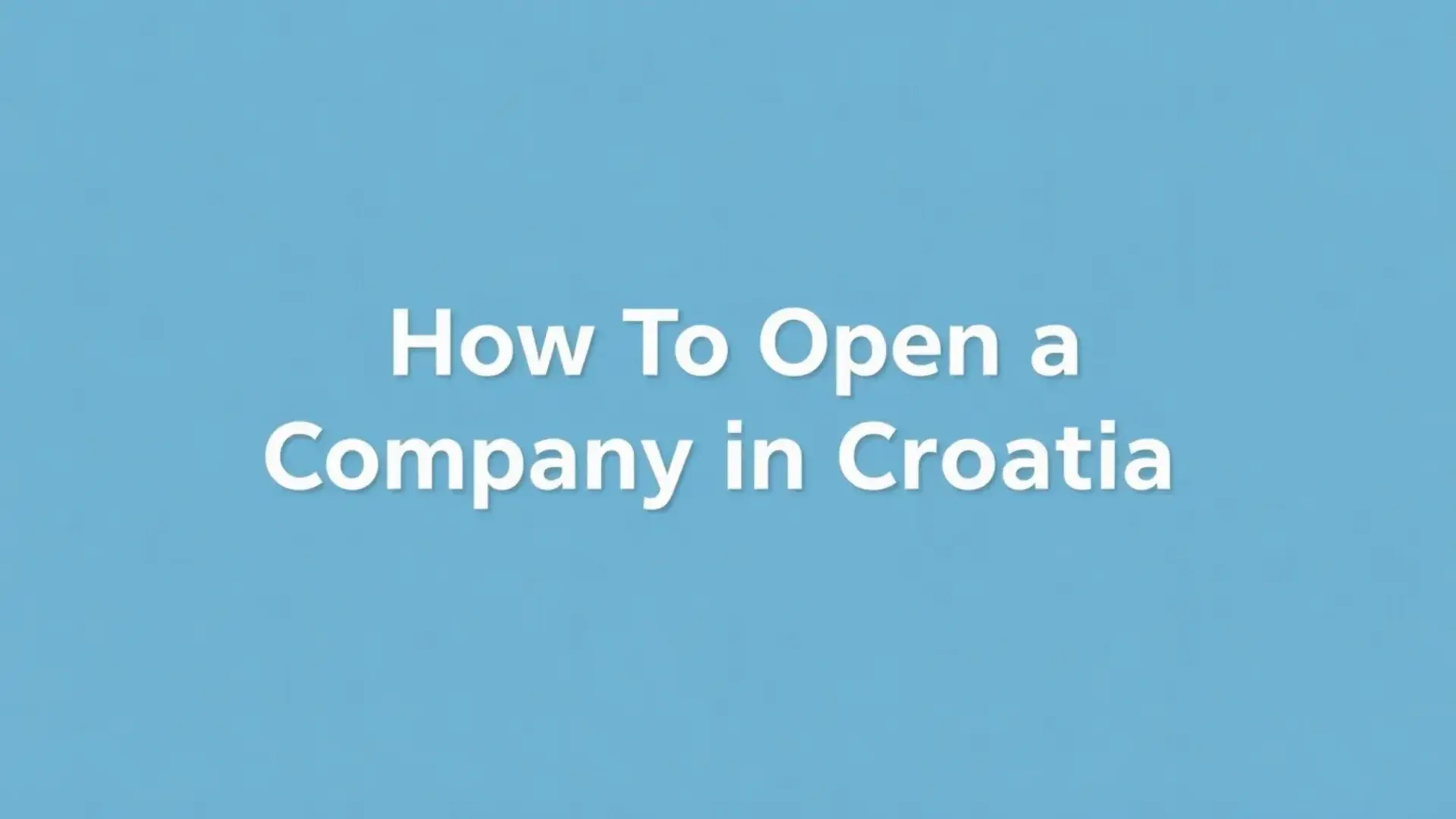 how to open a company in croatia - Illustration