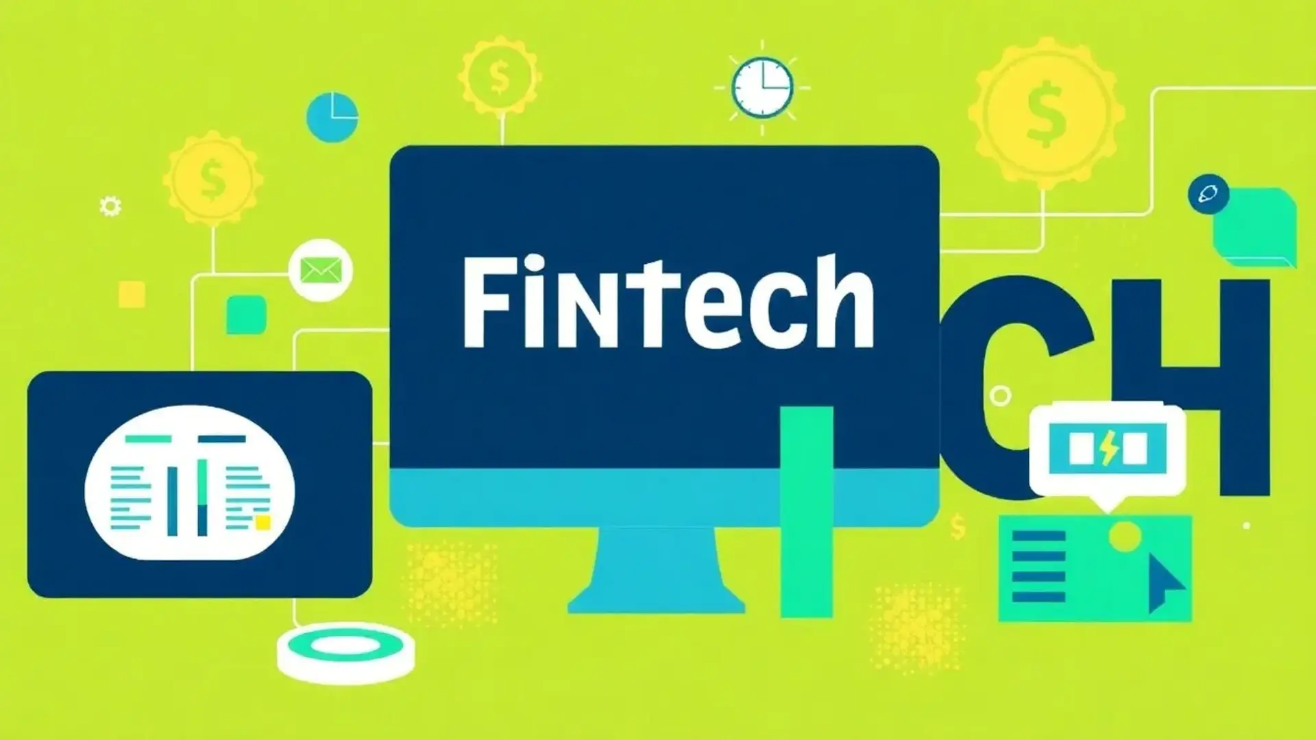 Fintech i erhvervsbankvirksomhed - Illustration