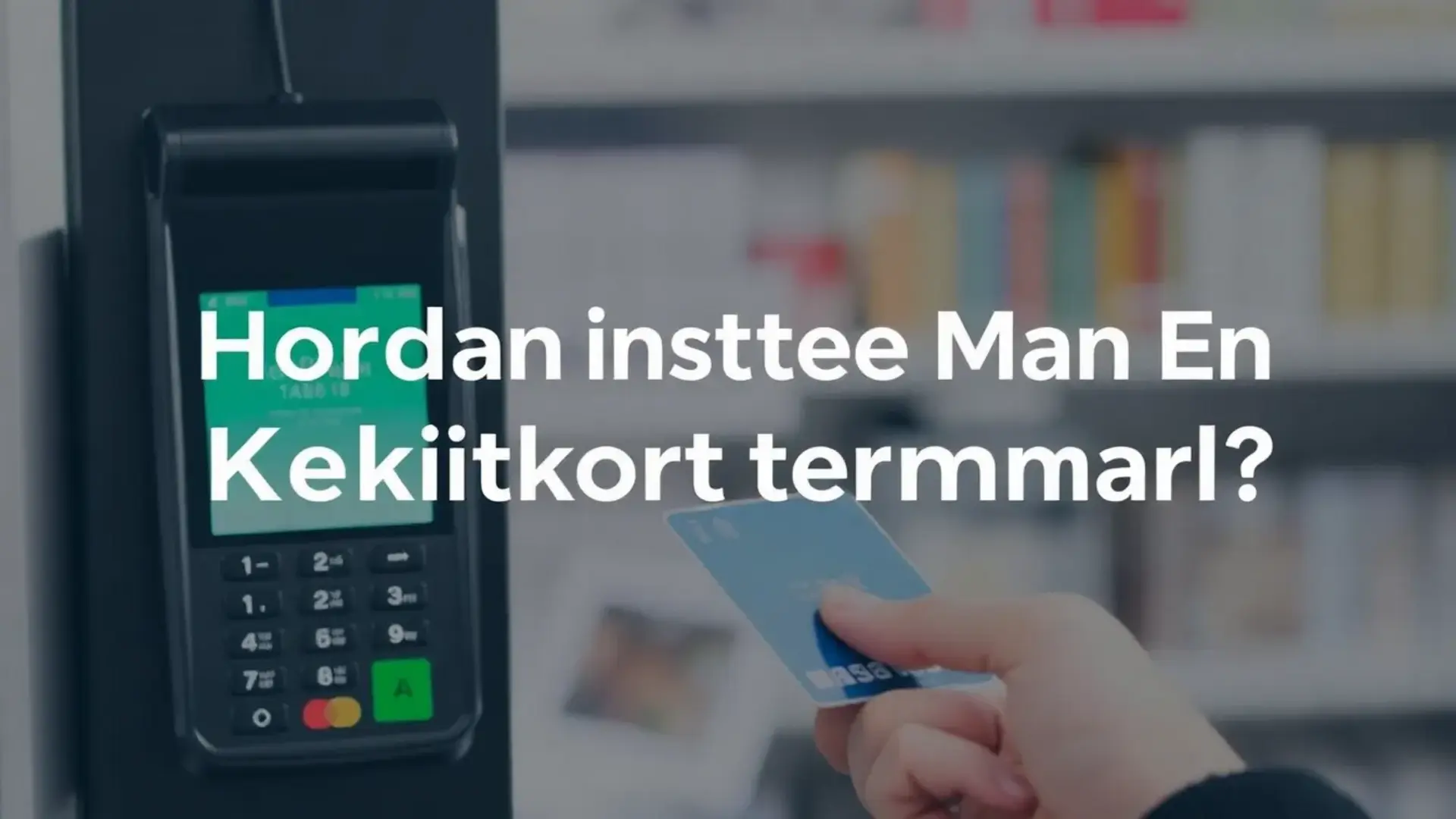 Hvordan installerer man en kreditkortterminal? - Illustration