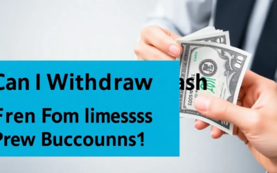 Can I withdraw cash from my business account