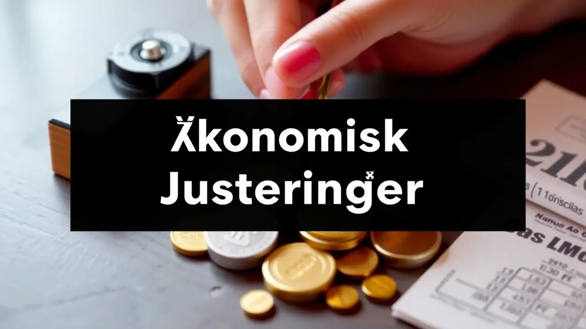 &Oslash;konomiske justeringer - Illustration