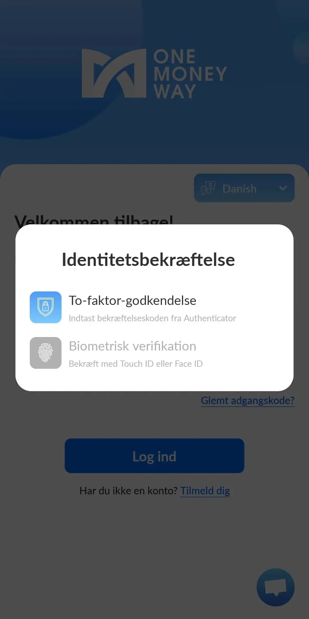 OMW App Identity Verification - Danish